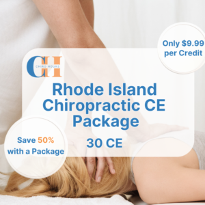 Rhode Island Chiropractic Continuing Education 30 Credit Hour Savings Package